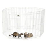 Ferret Nation de MidWest con paneles epoxi blancos para mayor durabilidad y limpieza.
