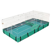 MidWest Guinea Habitat Plus: caja interior amplia para juego y ejercicio diario.