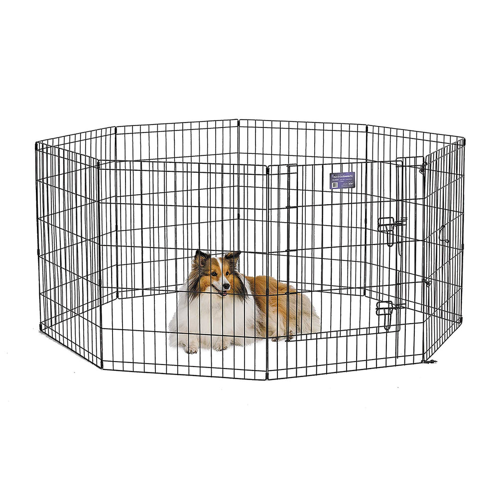 MidWest Homes for Pets, pen-ejercicio de 30 pulgadas, espacio de 16 pies para juego seguro.