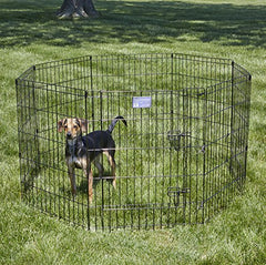 MidWest Homes for Pets, pen-ejercicio, apertura de puerta grande para entrar y salir.