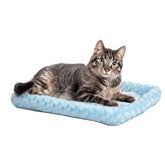 QuietTime Fashion XXS de MidWest: cama suave azul con bolsters para descanso en jaula.