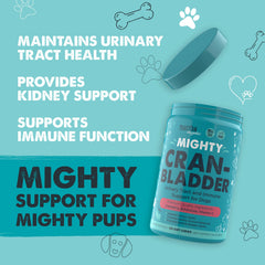 Mighty Paw gomitas suaves para perros con sabor bacon para facilitar la administración.