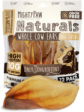 Mighty Paw orejas de vaca natural para perros, snack proteico para todas las tallas.
