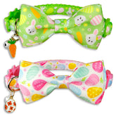 Collar Miiemiu de Pascua con lazo para gatos, perfecto para fotos festivas.
