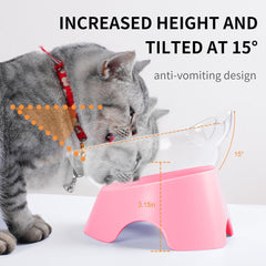 MILIFUN tazones alto para gatos con soporte: elevación estable para comidas diarias.