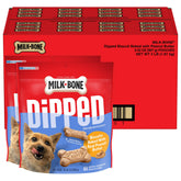 Milk-Bone galletas para perro con mantequilla de cacahuate, crujientes y sabrosas.