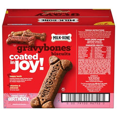 Milk-Bone Gravy Bones sabor hígado bañado en salsa, snack sabroso.