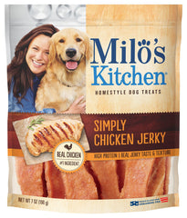 Milo's Kitchen golosinas-pollo-deshidratado para perros, sabor auténtico y proteína.