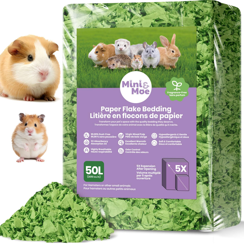 Mini-moe cama para hamster, polvo casi cero y aire limpio en la jaula.