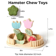 Mini&moe flor comestible removible para jaula, snack natural
