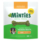 Minties: empaque de 36 huesos dentales para perros grandes, listo para usar