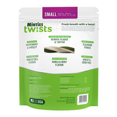 Minties Twists, aroma mentolado y vainilla, saborea un snack agradable mientras cuidas dientes.