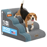 Escalones Miorun de 4 pasos anchos para cama, acceso seguro para tu mascota.