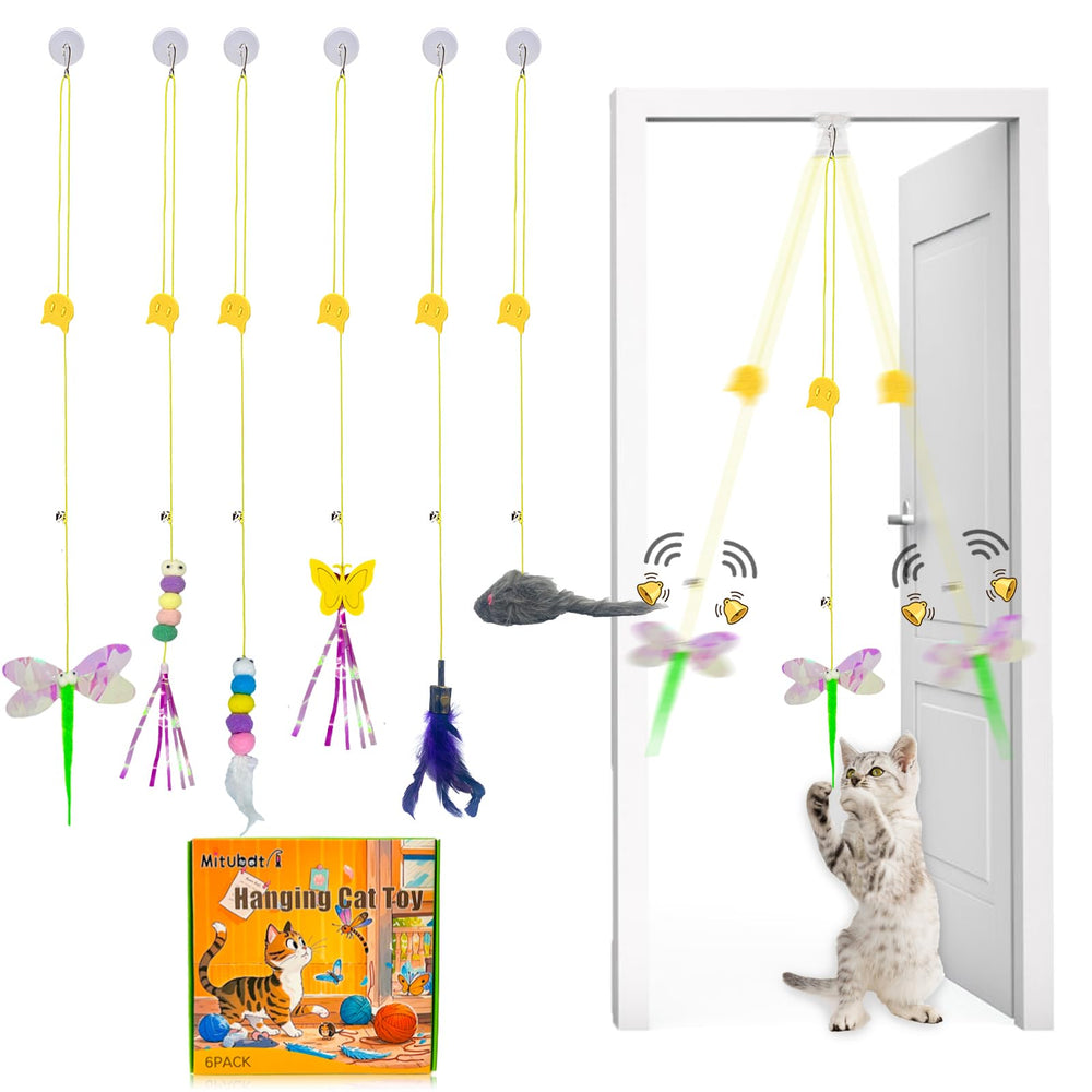 Mitubati Juguete Colgante para Gatos en la puerta, pájaro para juego interactivo