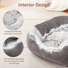 Cama MIXJOY para perros, interior suave, refugio tibio para siestas relajantes