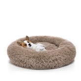 Cama MIXJOY para perros donut ortopédica marrón de 23 pulgadas, descanso cómodo