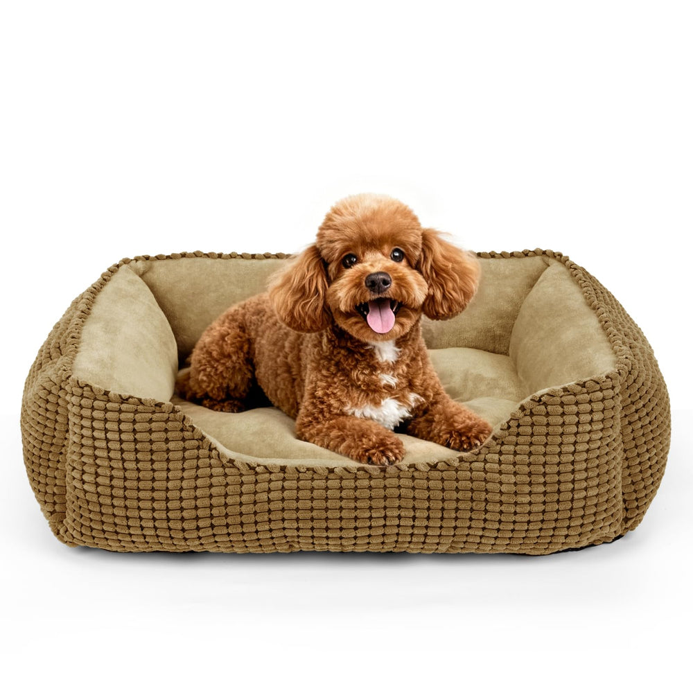 Cama MIXJOY para perro rectangular con confort y soporte para cabeza.