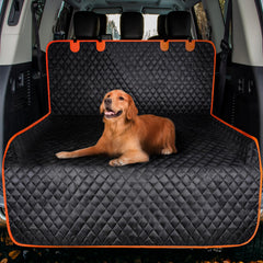 MIXJOY cobertura de maletero para perros protege el interior durante viajes.