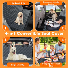 MIXJOY funda 4-en-1 para asiento, perfecta para viajes con mascotas.