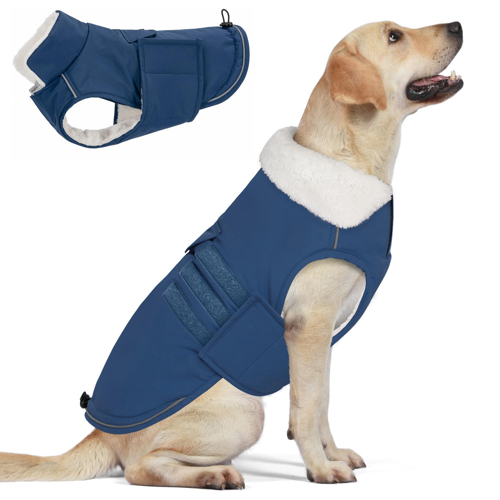 Mklhgty abrigo perro: interior doble forro polar para calor suave.