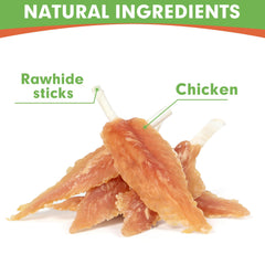 MON2SUN palitos envueltos pollo, ideal para promover masticación y juego