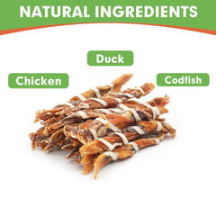 MON2SUN tiras de carne seca triple sabor para perros pequeños, snack práctico.