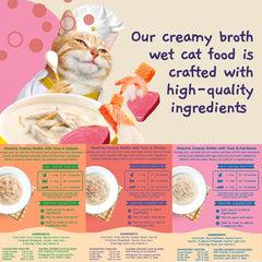 MOOCHIE caldo cremoso de camarones para gatos, perfecto como topping sabroso