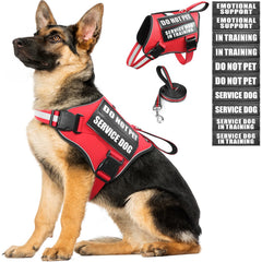 MOOGROU arnés para servicio de perro rojo XL con ajuste cómodo