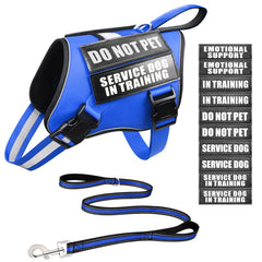 MOOGROU arnés de servicio para perro azul, talla S, cómodo y seguro.