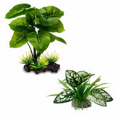 Moonorange plantas artificiales para terrario con pedestal estable