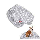 Moonsea funda impermeable para cama de perro con borde elástico y estrella gris; protege de líquidos