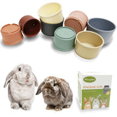 Mooydee tazas apilables para conejo en colores: estimulan juego y exploración