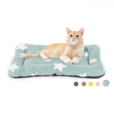 Cama Mora Pets para gatos en interior, lavable y azul con diseño estrella.