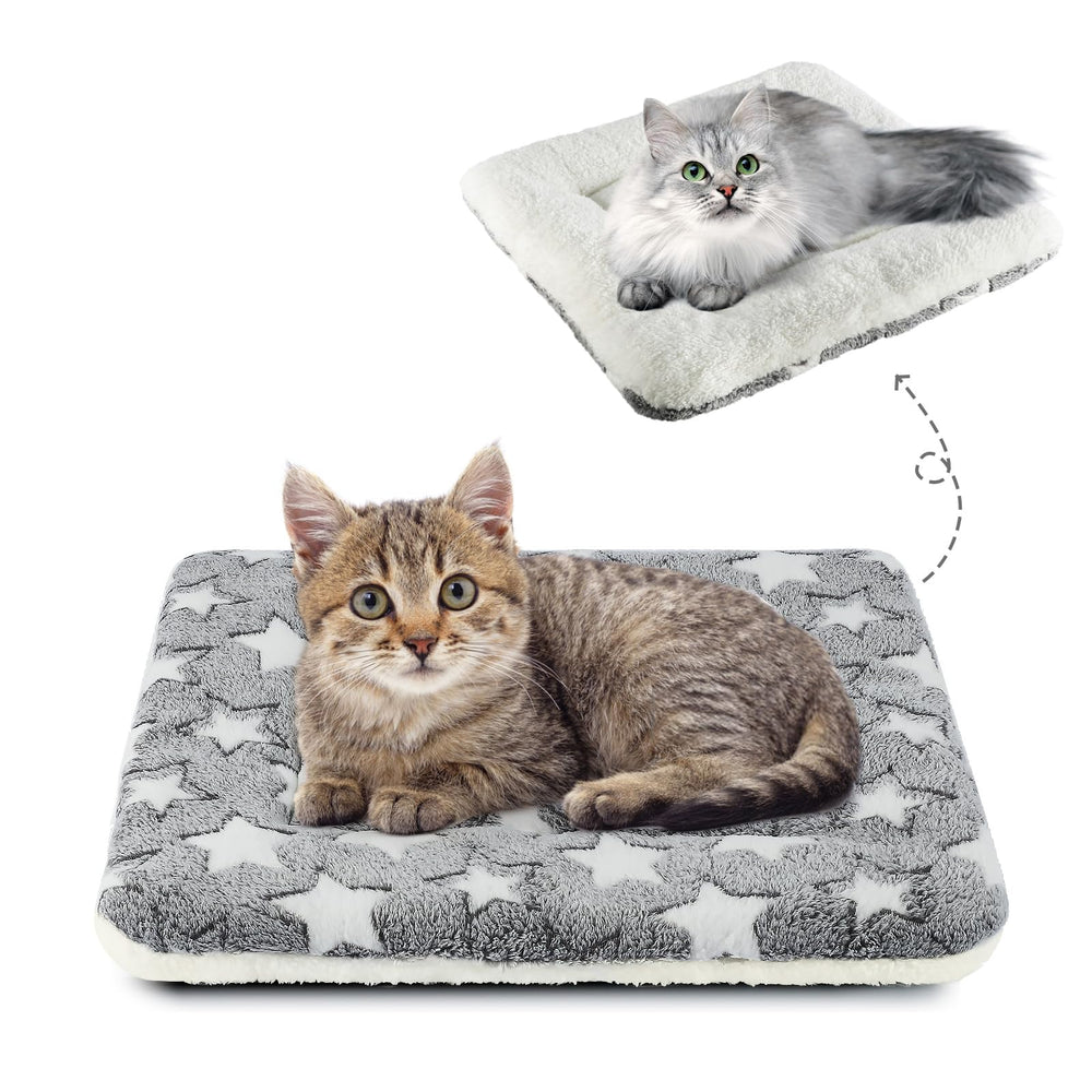 Cama Mora Pets con estampado de estrellas gris, ideal para dormir cómodo en jaula