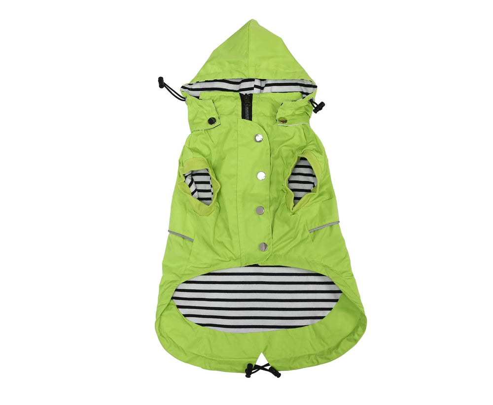 Morezi capa de lluvia para perros con botones, fácil de poner.