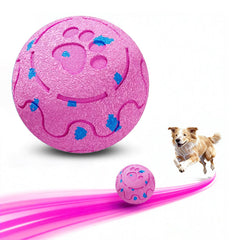 Morhandisn bola interactiva para perros, rosa, ideal para juego activo.