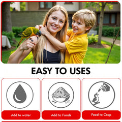 Morning Bird Calcium Plus Líquido aplicación en cría para apoyar el desarrollo óseo