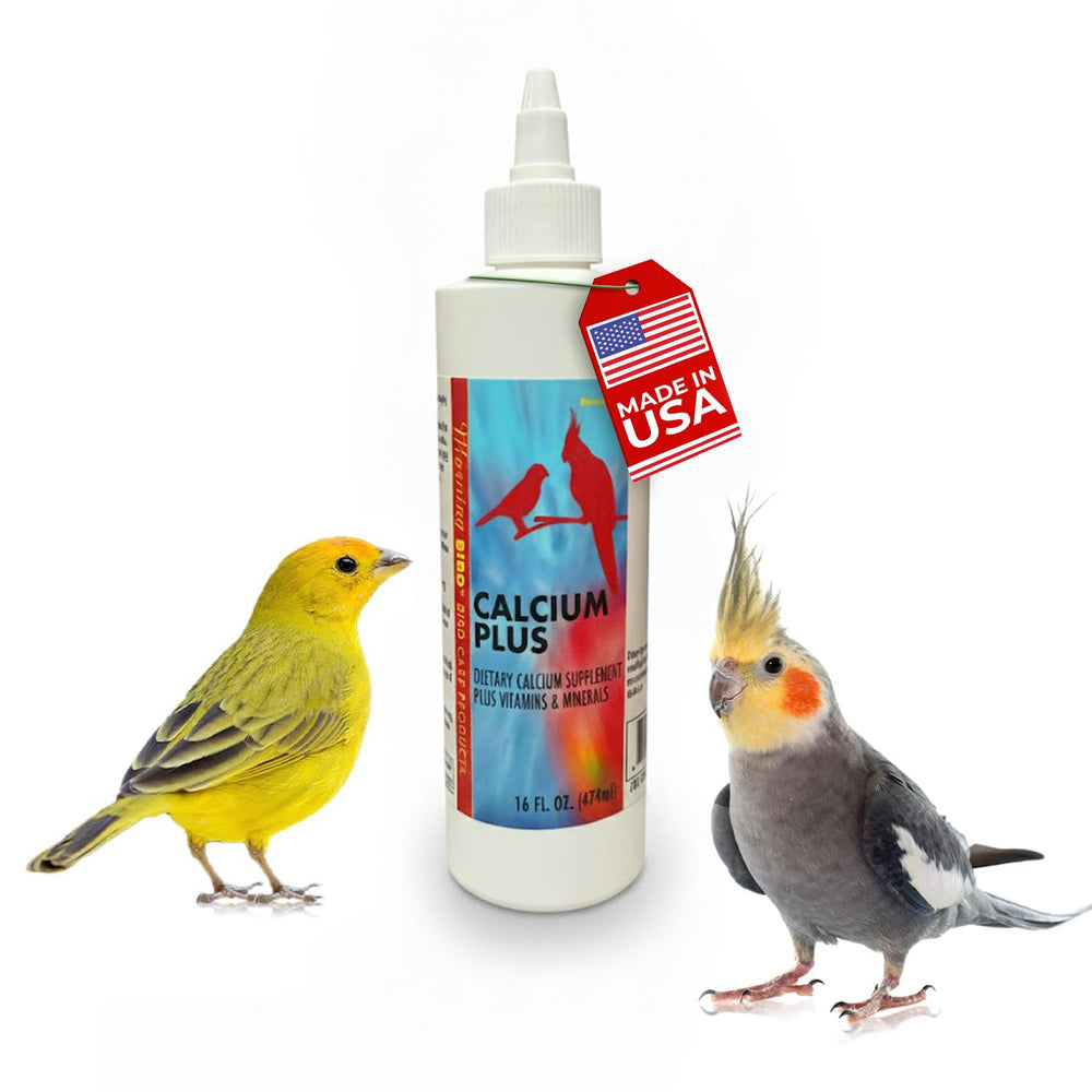 Morning Bird Calcium Plus Líquido siendo vertido en agua para facilitar la ingesta diaria