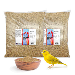 Morning Bird Semilla Canario frente del envase, ideal para aves activas.