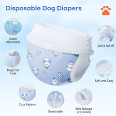 Mosamart panales-desechables-perro-borde-impermeable: proteccion contra fugas durante la noche.