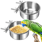 MotBach cuenco para aves en acero inoxidable, ideal para alimentación diaria.