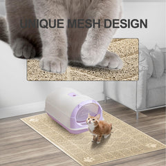 Motsamla patitas suaves sobre la alfombrilla, comodidad para cada paso.