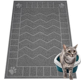 Tapis de litière Motsamla grand format retient les grains autour de la boîte.