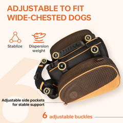 Bolsas laterales Moysoon para transportar agua, golosinas y accesorios durante caminatas.