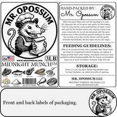 MR. OPOSSUM Midnight Munch mezcla multproteína para variedad de sabores en visitas nocturnas