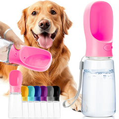 Botella Mr. Pen de 19 oz rosa para mantener hidratado a tu perro durante el paseo.