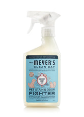 Botella de Mrs. Meyer's Clean Day para mascotas con control de manchas y olores.
