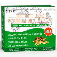 MTART larvas mosca negra secas para pollo, alta proteína