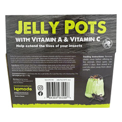 Exhibición de 40 porciones Komodo Jelly Pots Fruta para alimentación práctica