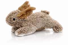 Multipet Thumperz conejo peluche 6 pulgadas para juego interactivo y agarre cómodo.